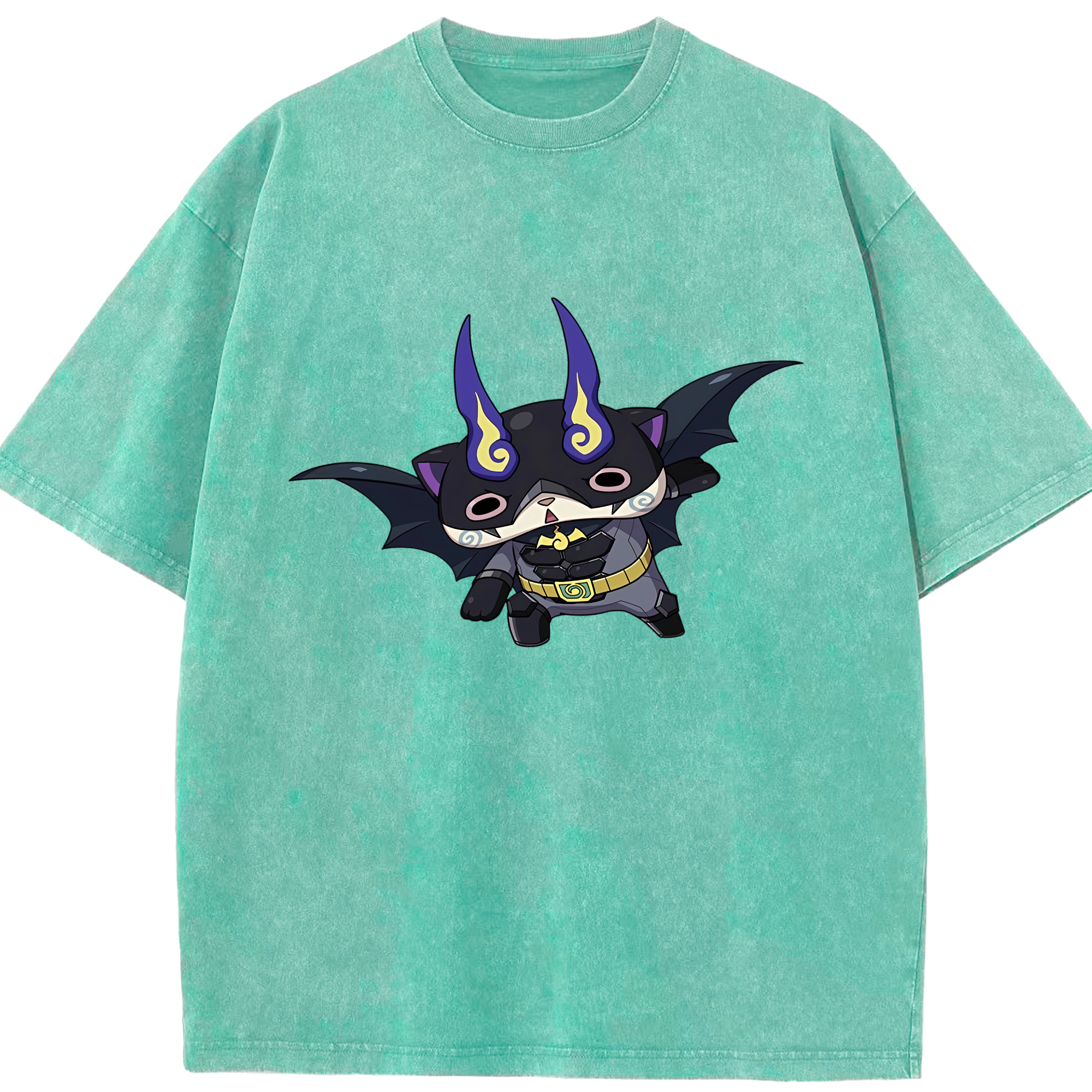 （画像用） 妖怪ウォッチ Yo-kai Watch 綿100% ヴィンテージ風 半袖Tシャツ（フロントプリント）